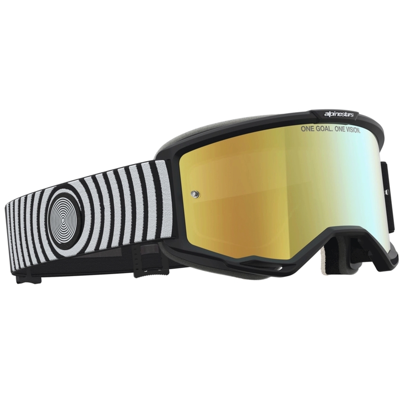 Alpinestars Vision 5 Hone motokrossiprillid must-valged