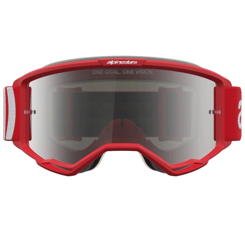 Motokrosové brýle Alpinestars Vision 5 Hone červeno-bílé