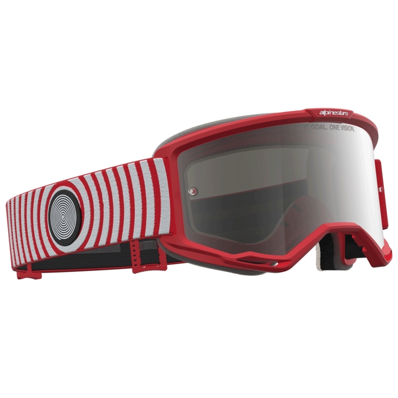 Motokrosové brýle Alpinestars Vision 5 Hone červeno-bílé