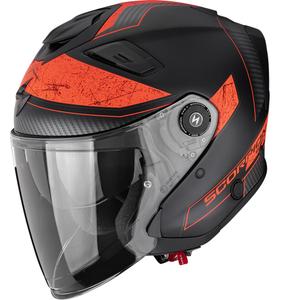 Scorpion EXO-GT Jet Crest avatud mootorrattakiiver matt must-punane
