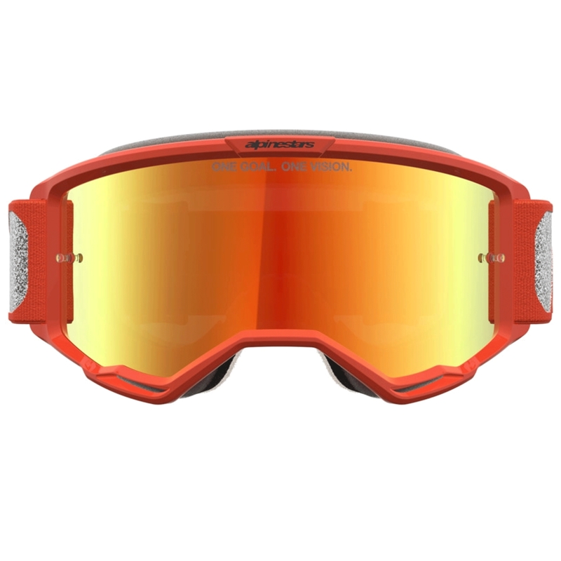 Alpinestars Vision 5 Rora hõbeoranžid motokrossiprillid