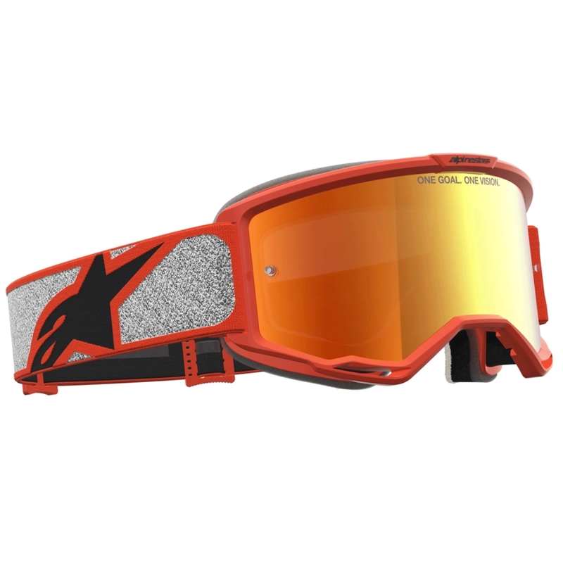 Alpinestars Vision 5 Rora hõbeoranžid motokrossiprillid