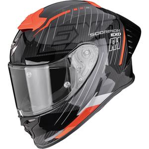 Scorpion EXO-R1 EVO II Air Surge täisnäoga mootorrattakiiver must-punane