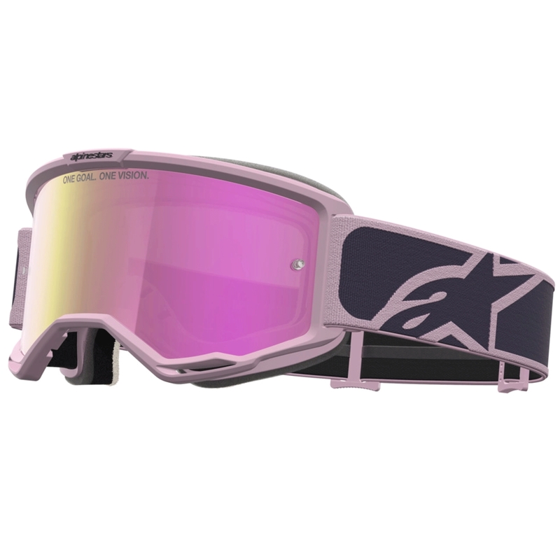 Alpinestars Vision 5 Rora motokrossiprillid tumehall-roosa