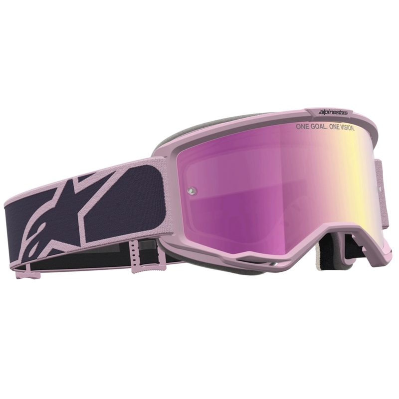 Alpinestars Vision 5 Rora motokrossiprillid tumehall-roosa