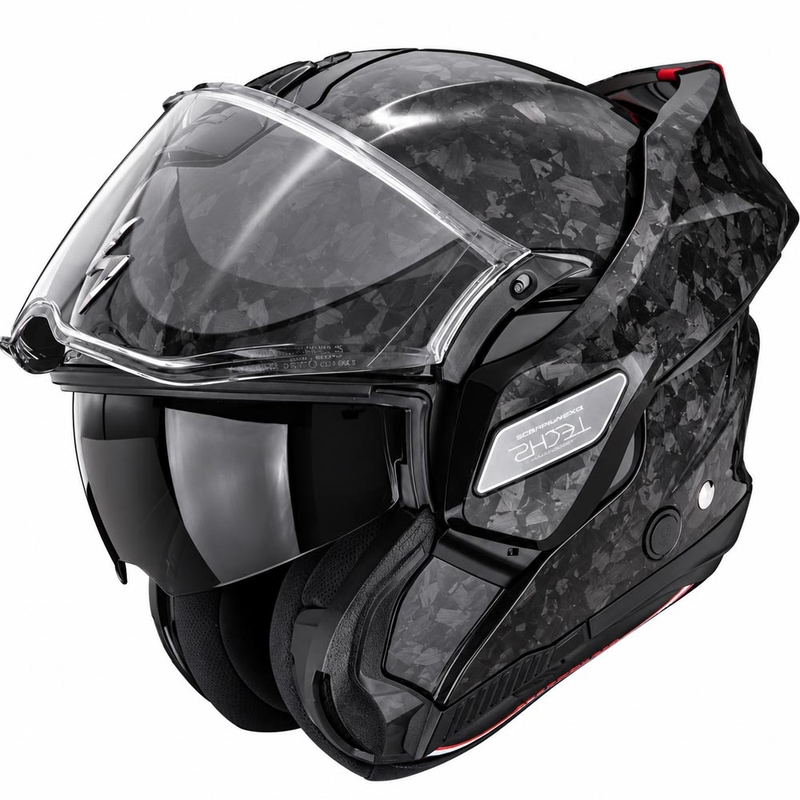 Scorpion EXO-TECH II Onyx Carbon ülespööratav mootorrattakiiver must