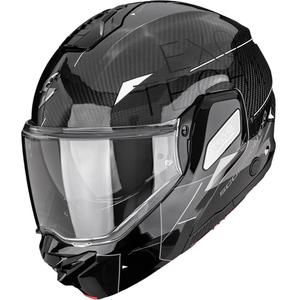 Scorpion EXO-TECH II Carbon Viator ülespööratav mootorrattakiiver must-hõbedane