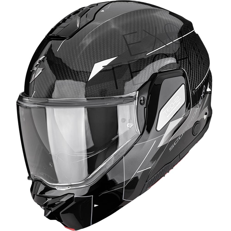 Scorpion EXO-TECH II Carbon Viator ülespööratav mootorrattakiiver must-hõbedane