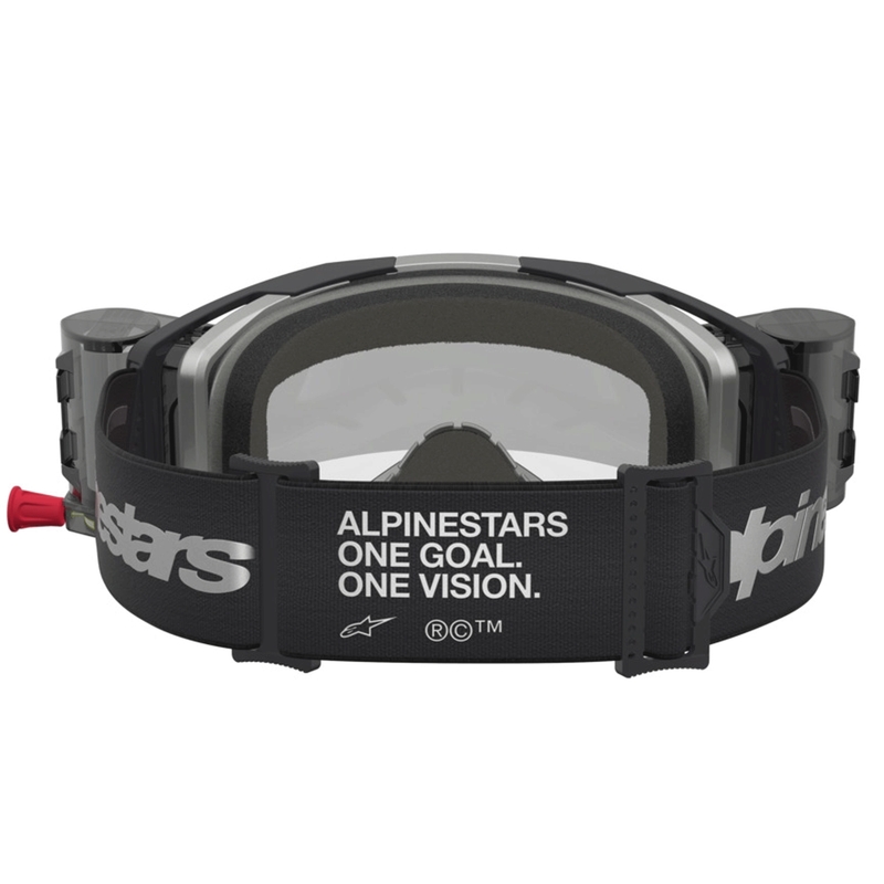 Alpinestars Vision 8 Amber Roll-Off Wide Vision motokrossiprillid must-hõbedane