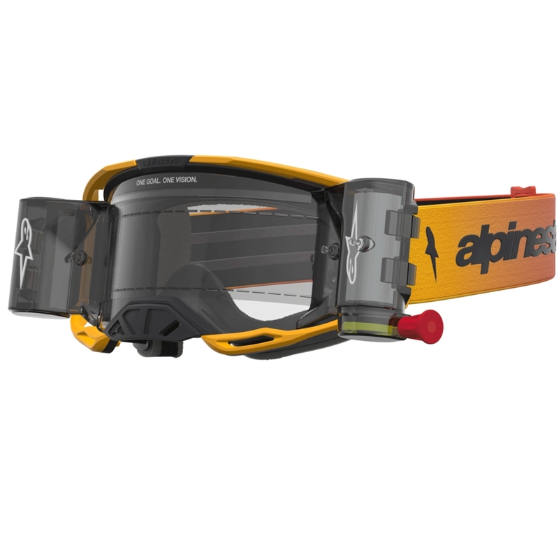 Alpinestars Vision 8 Amber Roll-Off Motokrossiprillid Kollane-Punane-Must