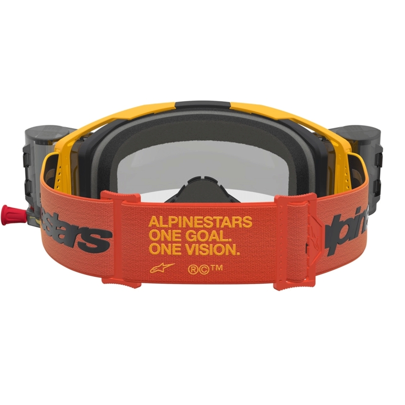 Alpinestars Vision 8 Amber Roll-Off Motokrossiprillid Kollane-Punane-Must