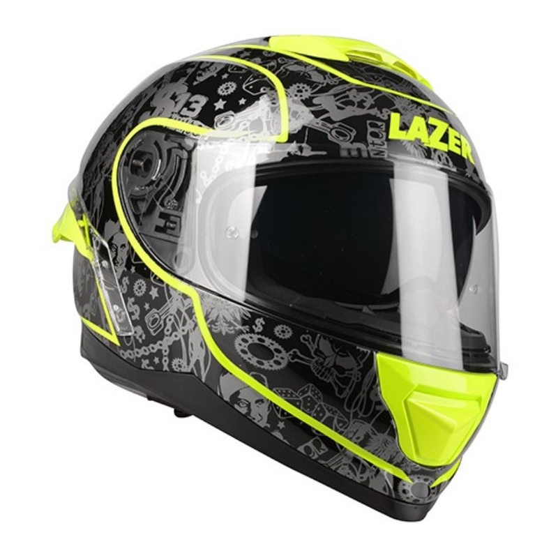 Lazer Rafale SR $13 Original must-hall-fluo kollane integreeritud mootorratta kiiver allahindlus