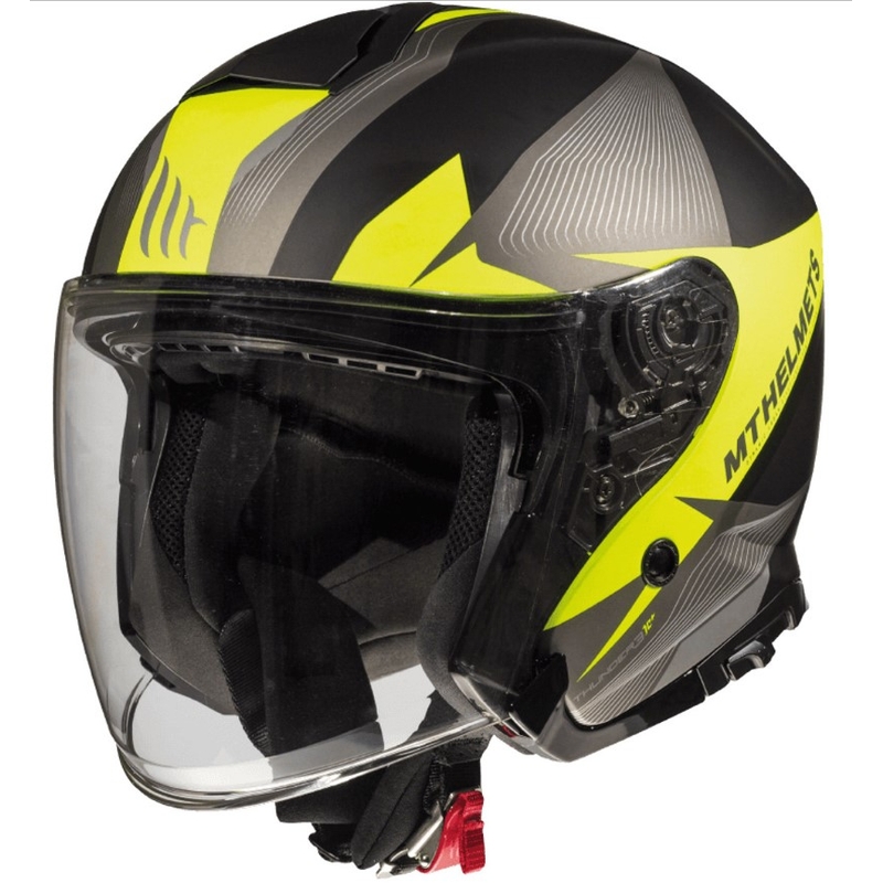 Otevřená přilba na motorku MT Thunder 3 SV Wing černo-šedo-fluo žlutá výprodej