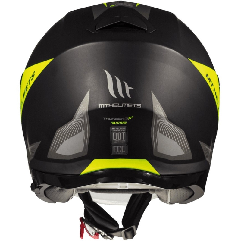 Otevřená přilba na motorku MT Thunder 3 SV Wing černo-šedo-fluo žlutá výprodej