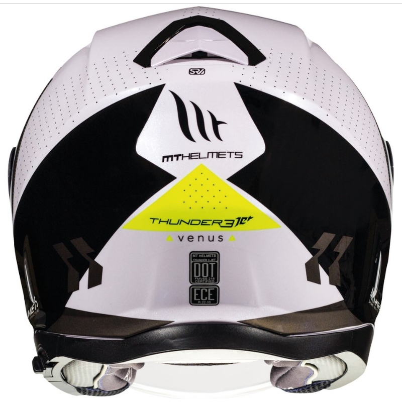 Otevřená přilba na motorku MT Thunder 3 SV Venus černo-bílo-fluo žlutá výprodej