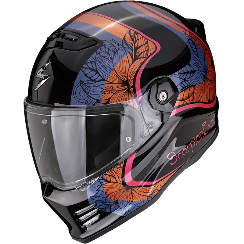 Scorpion Covert FX Ameria täisnäoga mootorrattakiiver must-oranž