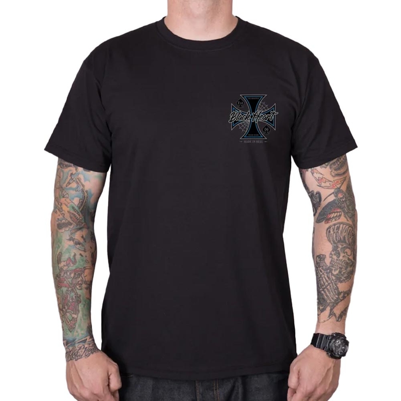 T-särk Black Heart Chopper Cross must