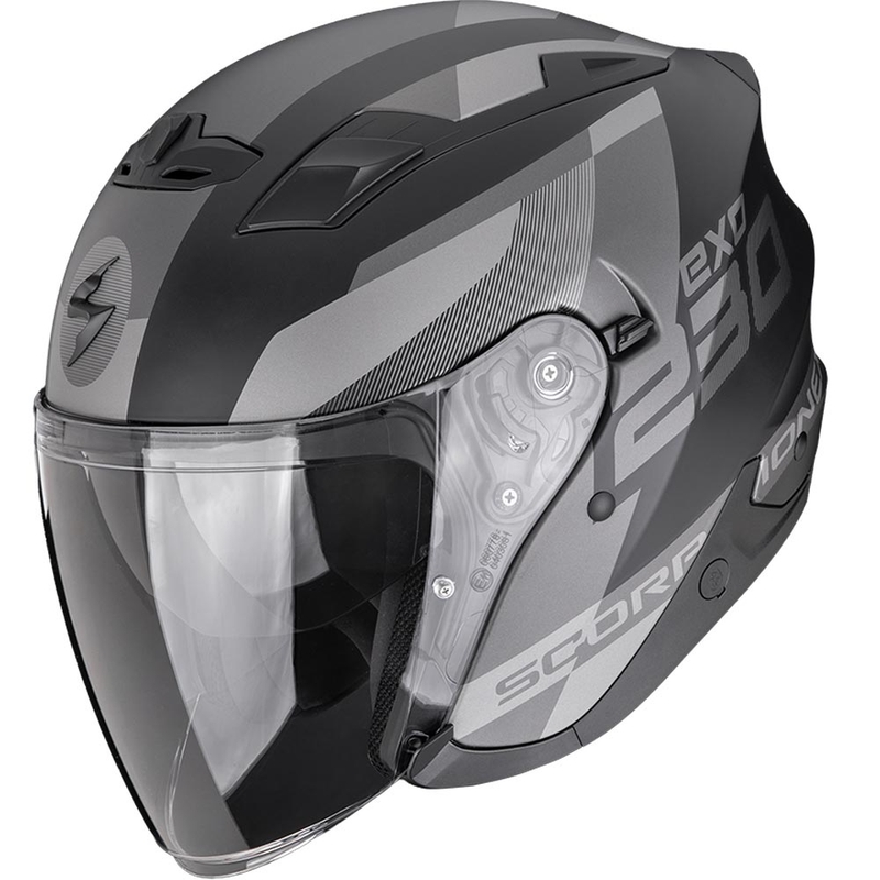 Scorpion EXO-230 Comics avatud mootorrattakiiver matt must-hõbedane