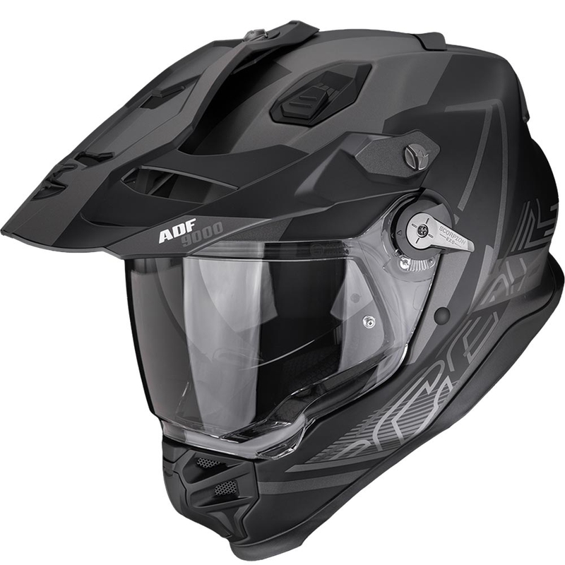 Enduro kiiver Scorpion ADF-9000 Air Summit matt must-hõbedane