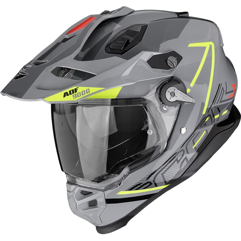 Enduro kiiver Scorpion ADF-9000 Air Summit hõbe-fluorestseeriv kollane