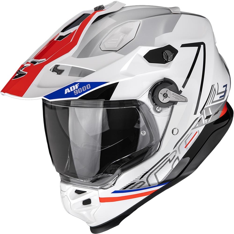 Enduro kiiver Scorpion ADF-9000 Air Summit valge-punane-hõbedane