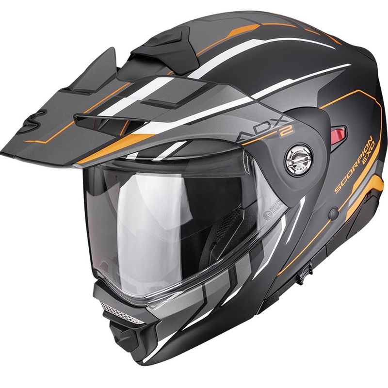 Enduro mootorrattakiiver Scorpion ADX-2 Walt matt must-oranž