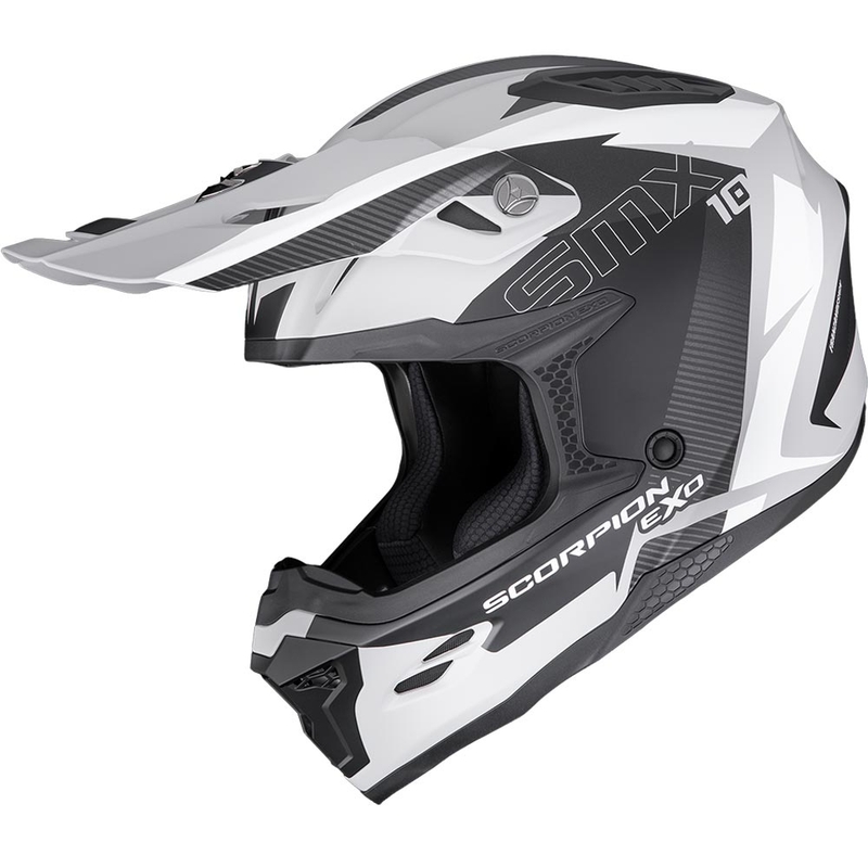 Scorpion SMX-10 Speed krossikiiver matt hall-must-valge