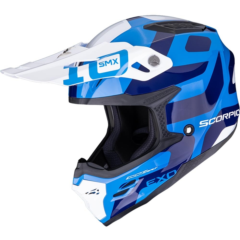 Scorpion SMX-10 Leap motokrossikiiver sini-valge