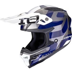 Scorpion SMX-10 Leap motokrossikiiver hõbe-sinine