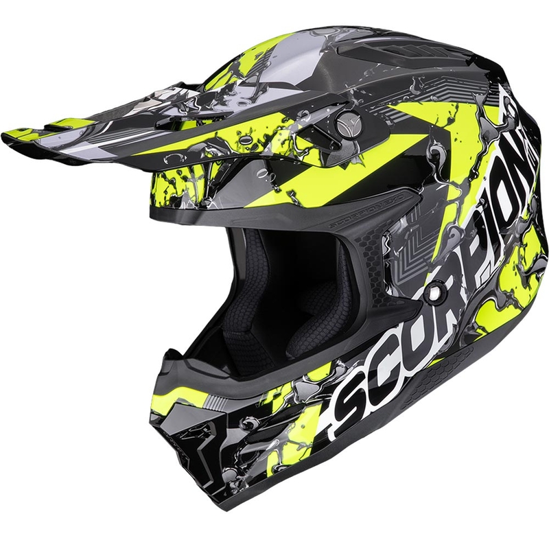Scorpion SMX-10 Gas motokrossi kiiver must-kollane
