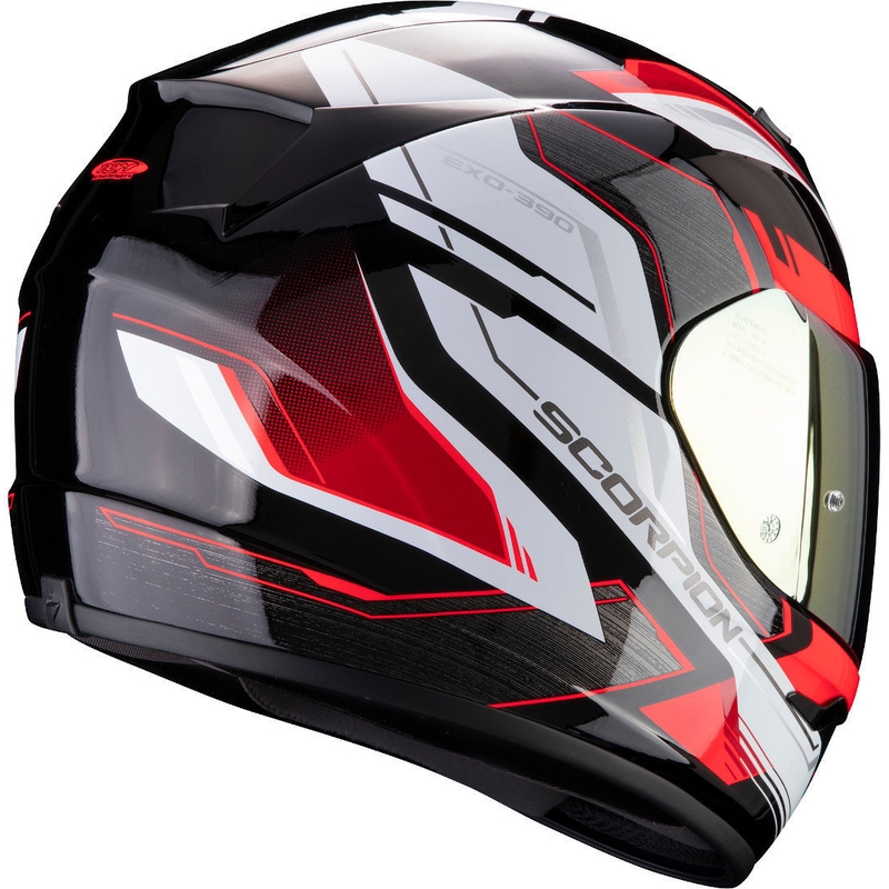 Integrální přilba Scorpion EXO-390 Boost černo-bílo-červená