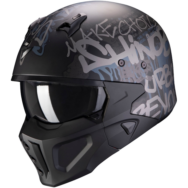 Přilba Scorpion COVERT-X Wall černo-stříbrná