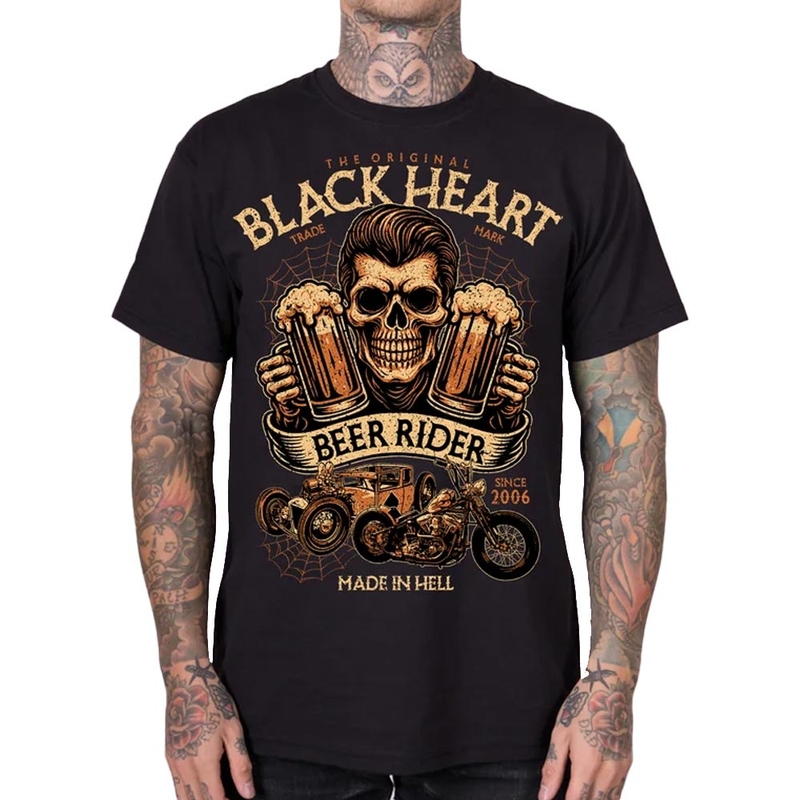 Black Heart Beer Rider T-särk must