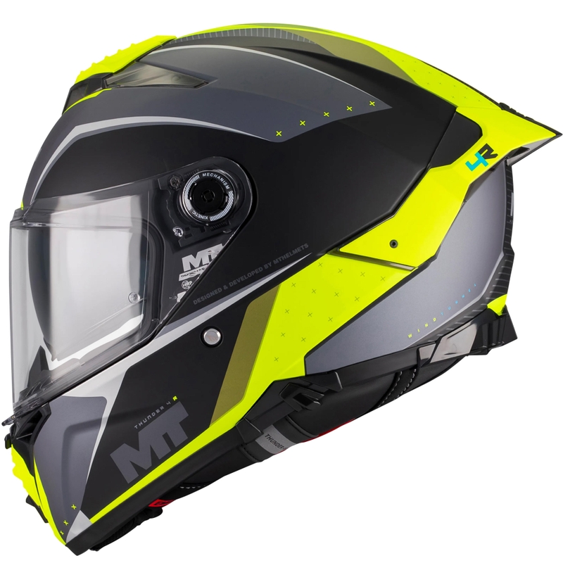 Täismaskiiver MT Thunder 4 R SV Wind Tunnel B3 must-hall-fluokollane