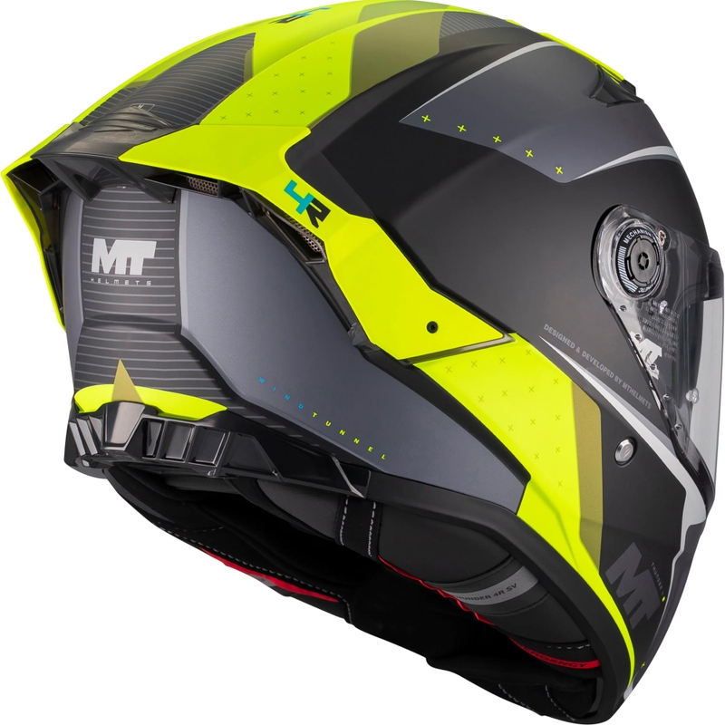 Täismaskiiver MT Thunder 4 R SV Wind Tunnel B3 must-hall-fluokollane
