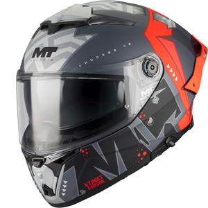 Täismaskiiver MT Thunder 4 R SV Canvas C5 must-hall-punane