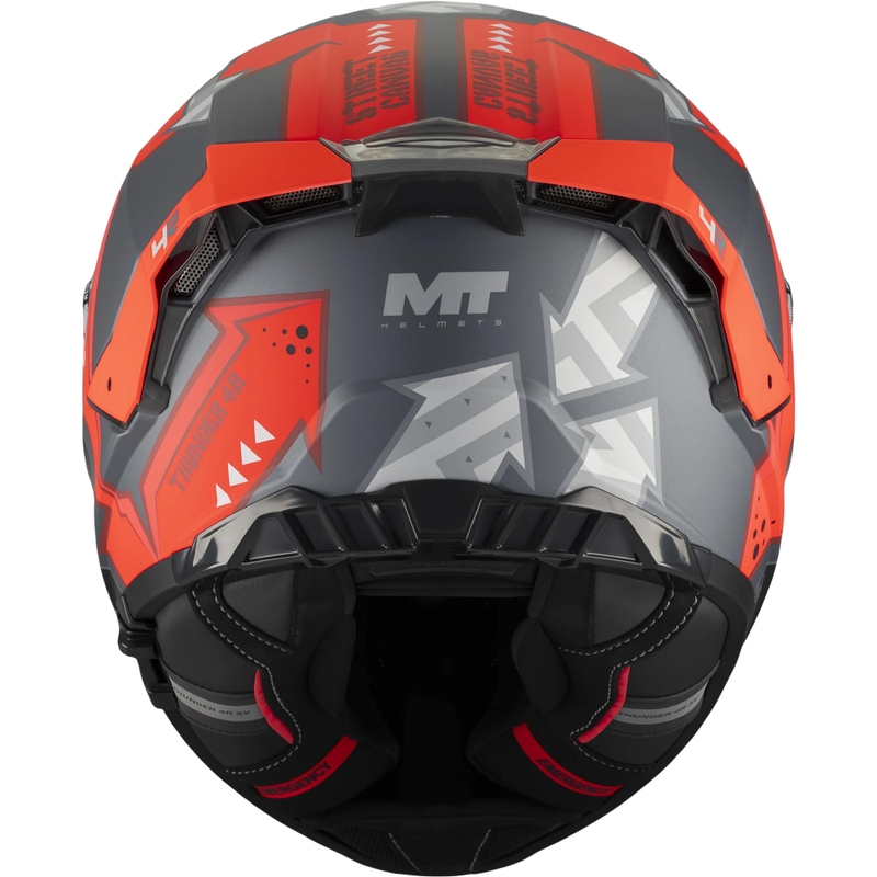 Täismaskiiver MT Thunder 4 R SV Canvas C5 must-hall-punane