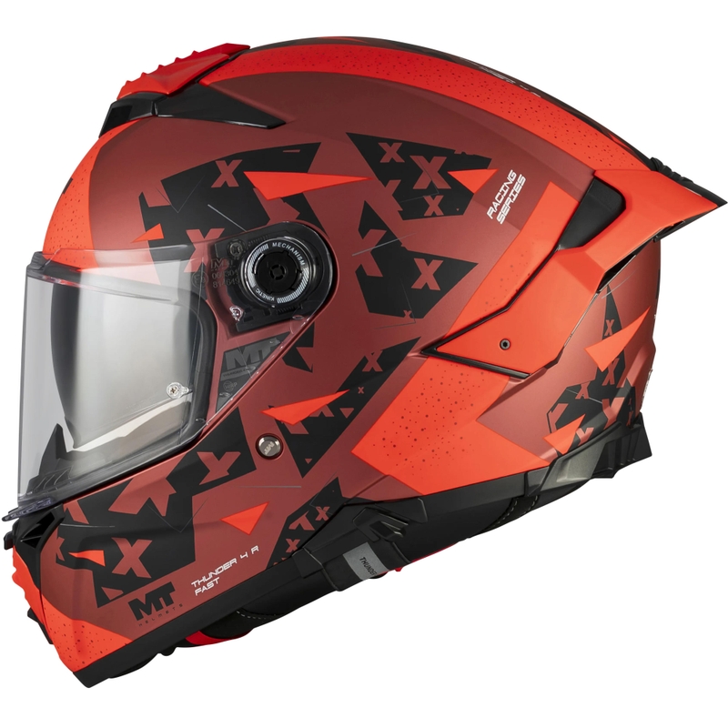 Täismaskiiver MT Thunder 4 R SV Fast C5 matt must-hall-punane
