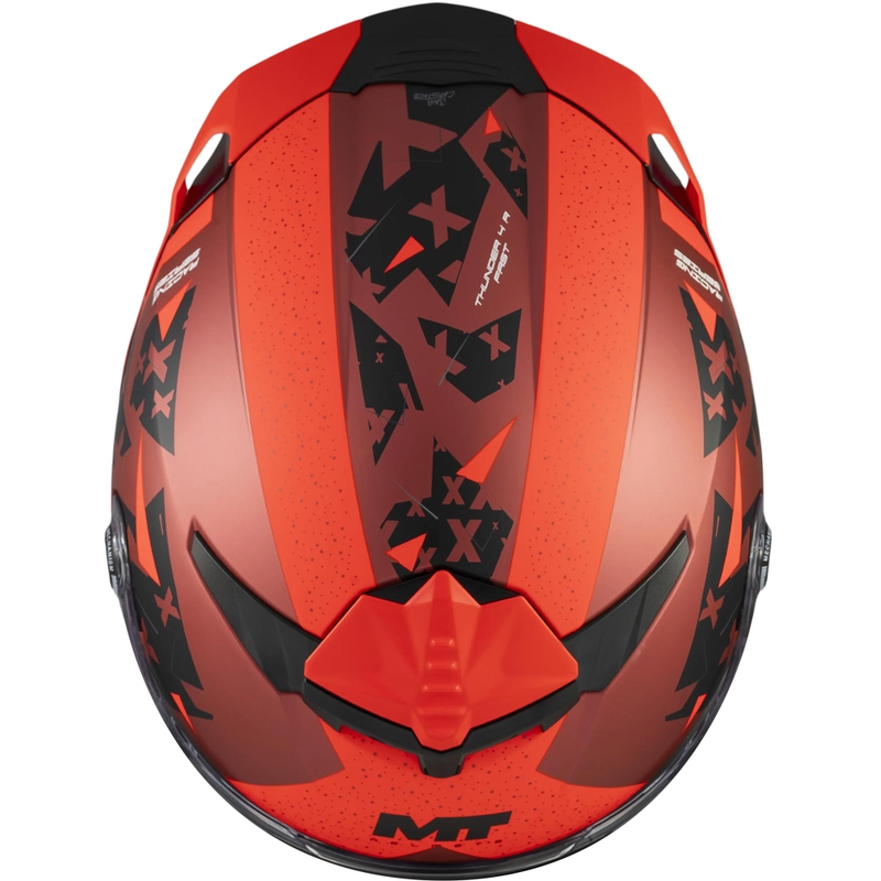 Täismaskiiver MT Thunder 4 R SV Fast C5 matt must-hall-punane