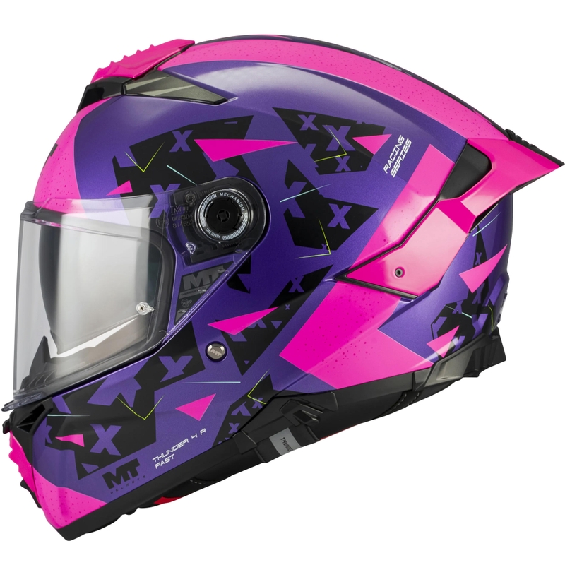 Täismaskiiver MT Thunder 4 R SV Fast C8 lilla-roosa-must