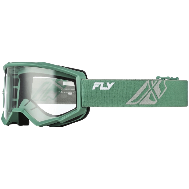 Fly Racing Focus rohelised motokrossiprillid läbipaistvate läätsedega