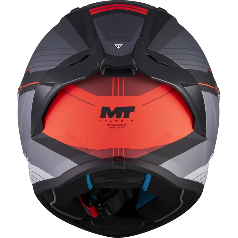 Täismaskiiver MT Stinger 2 Baldur C15 matt must-hall-punane