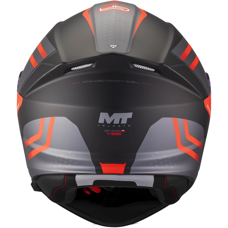 Ülesklapitav mootorrattakiiver MT Genesis R SV Vibe B5 matt must-hall-punane