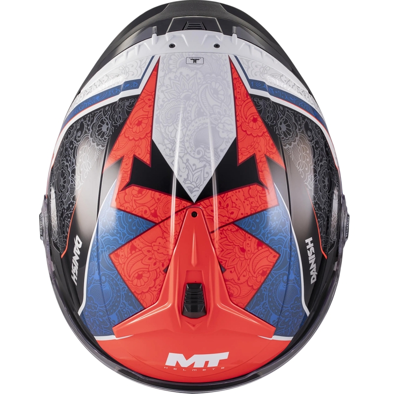 Avatud mootorrattakiiver MT Cosmo SV Danish 26 Season C5 sinine-punane-valge-must