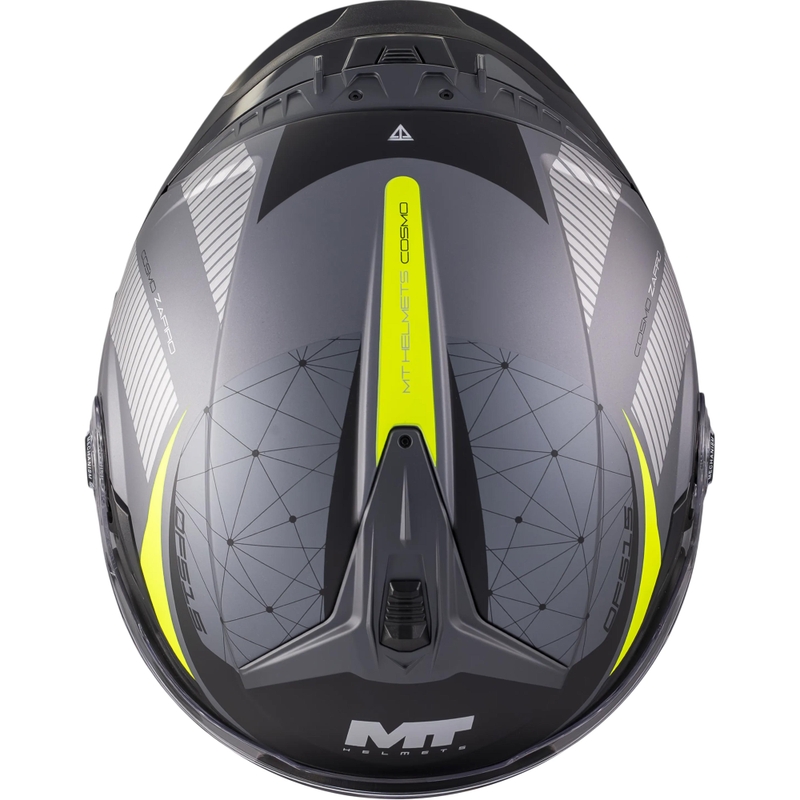 Avatud mootorrattakiiver MT Cosmo SV Zafiro C3 matt must-hall-fluorestseeruv kollane