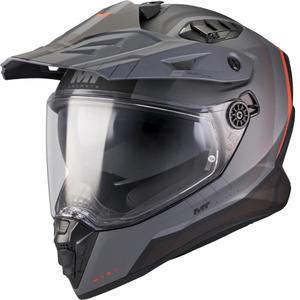 Enduro mootorratta kiiver MT Track SV Nomad B25 matt must-hall-punane