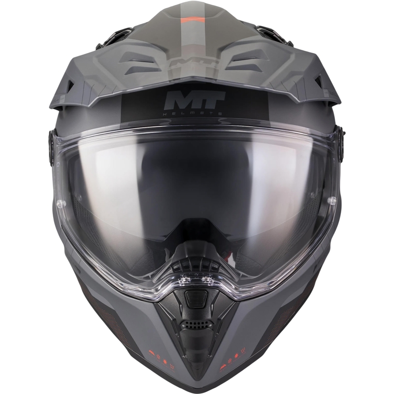 Enduro mootorratta kiiver MT Track SV Nomad B25 matt must-hall-punane