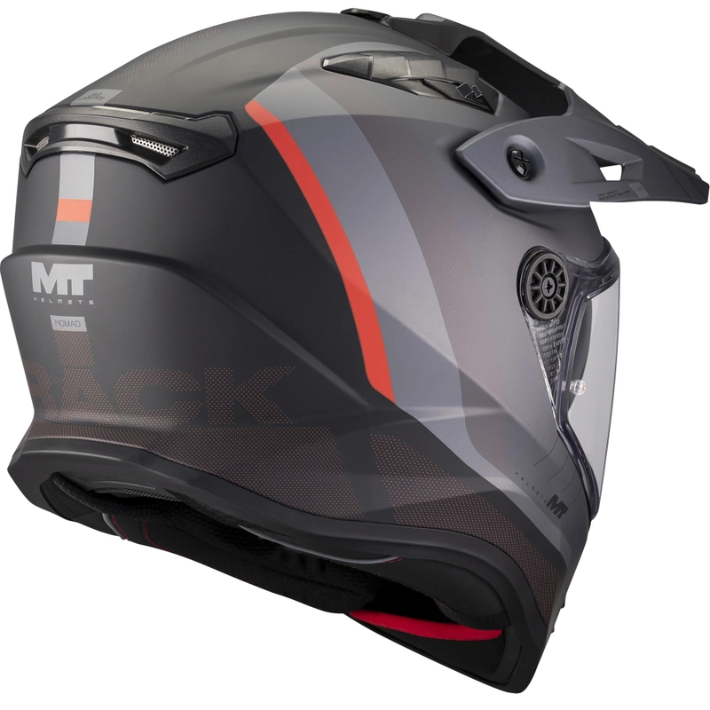 Enduro mootorratta kiiver MT Track SV Nomad B25 matt must-hall-punane