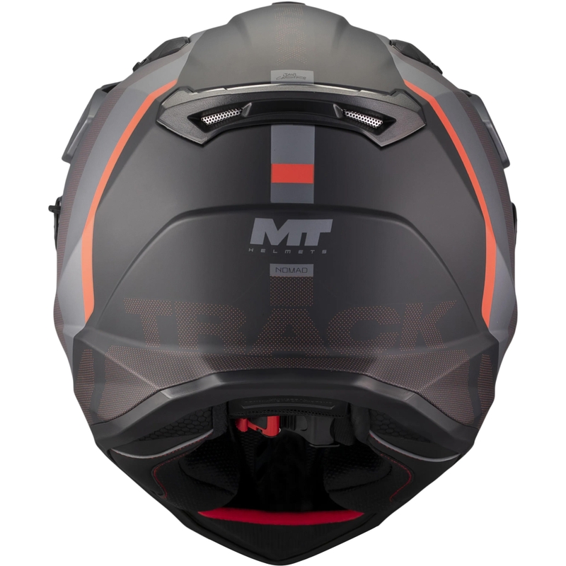 Enduro mootorratta kiiver MT Track SV Nomad B25 matt must-hall-punane