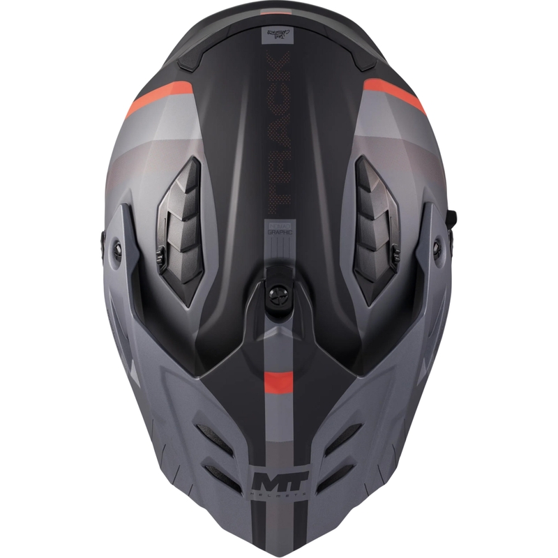 Enduro mootorratta kiiver MT Track SV Nomad B25 matt must-hall-punane